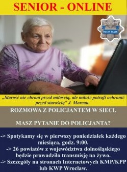 Spotkanie dla seniorów "SENIOR ONLINE" w dniu 3 stycznia 2022 roku o godz. 9: 00.