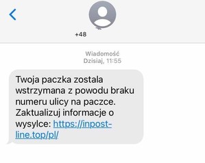 Dostałeś sms-a o wstrzymaniu przesyłki? Uważaj to może być oszustwo!