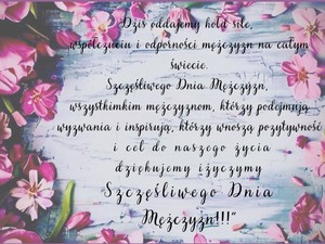 Życzenia z okacji Dnia Mężczyzny