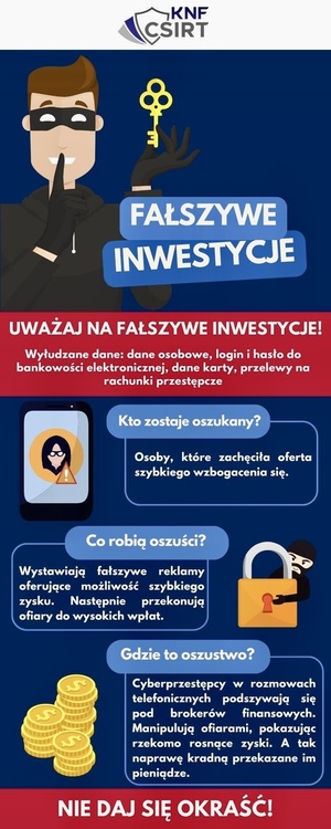 POLICJA OSTRZEGA PRZED FAŁSZYWYMI INWESTYCJAMI