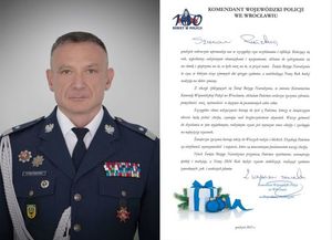 Życzenia świąteczne Komendanta Wojewódzkiego Policji we Wrocławiu