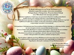 Życzenia Komendanta Powiatowego Policji w Strzelinie