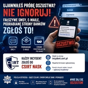 Fałszywa strona internetowa? Zgłoś incydent do CSIRT NASK