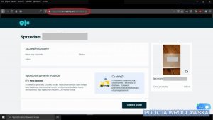 Na zdjęciu widoczny tzw. zrzut z ekrany monitora komputera na którym znajduje się informacji w sprawie zawartej transakcji wykonanej za pośrednictwem znanego portalu aukcyjnego OLX.